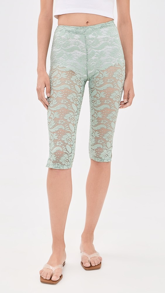 Lace Capris - Mint