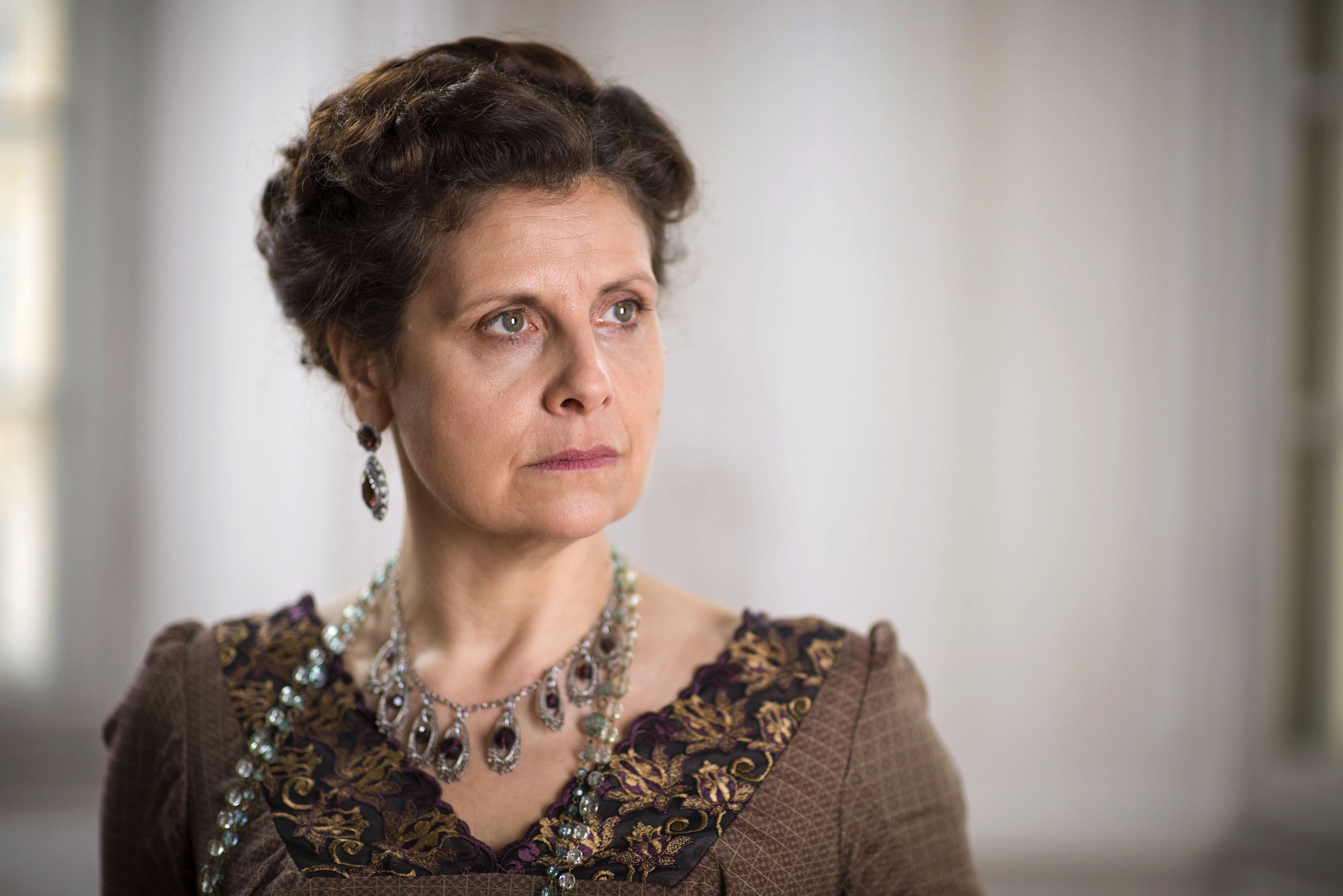 Rebecca Front as Anna Mikhailovna.