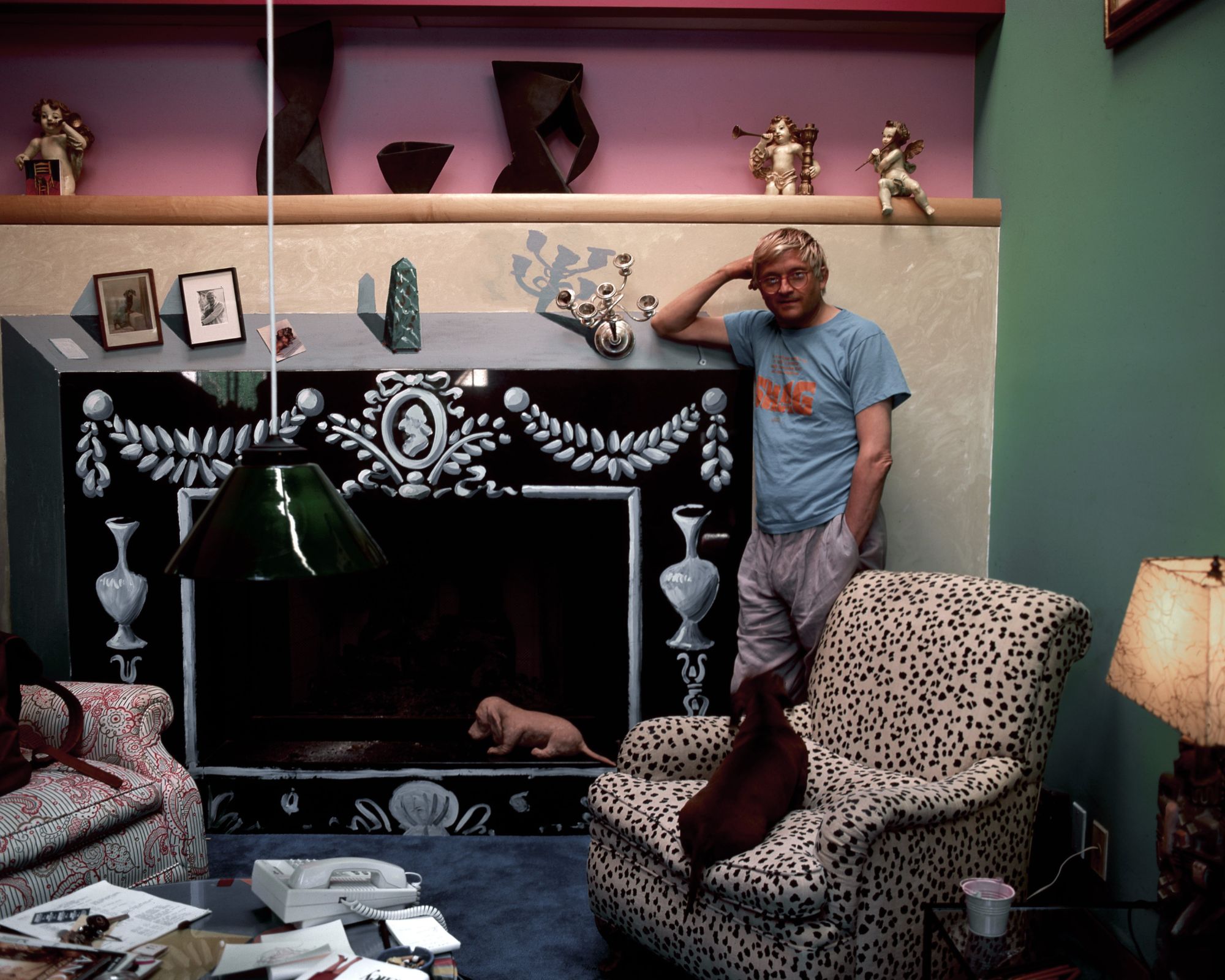 david hockney in his LA house