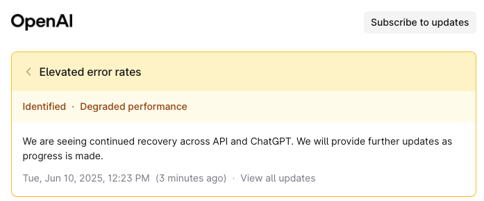 OpenAI status