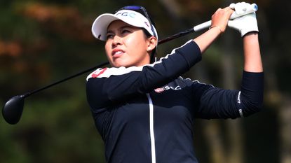 Atthaya Thitikul takes a shot during the 2022 BMW Ladies Championship