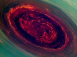Saturn northern polar storm