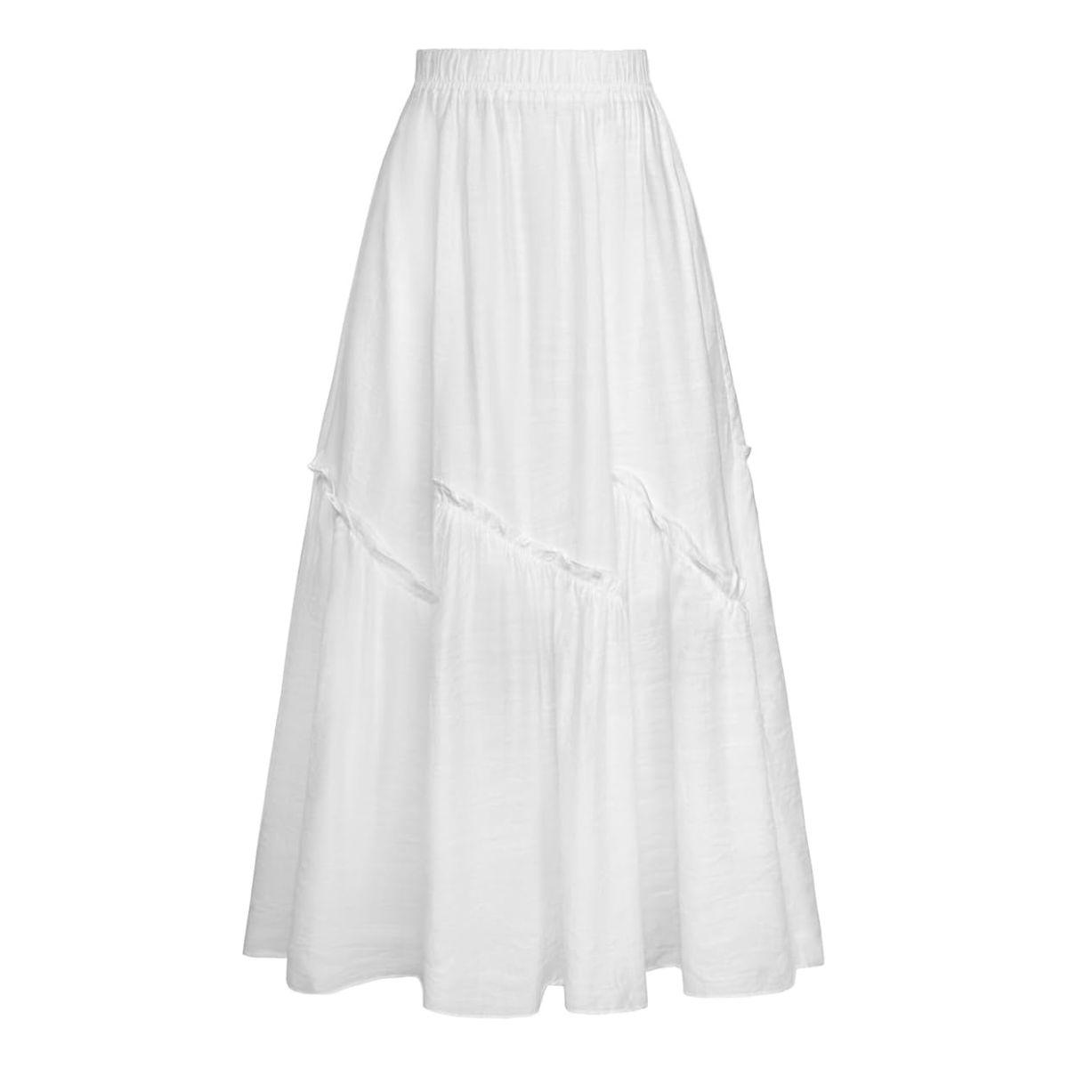 Scarlet Darkness Women Renaissance Maxi Skirt Summer Casual Flowy A-Line Pleated Long Skirts for Victorian Tea Party White Xl