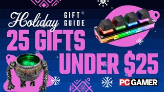 PC Gamer Holiday Gift Guide - 25 gifts under $25 - an Elden Ring pot lamp and a macro keypad