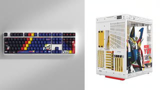 Hyte's Gundam collaboration case and keyboard