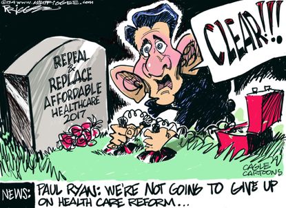Political Cartoon U.S. Paul Ryan House Republicans health care reform