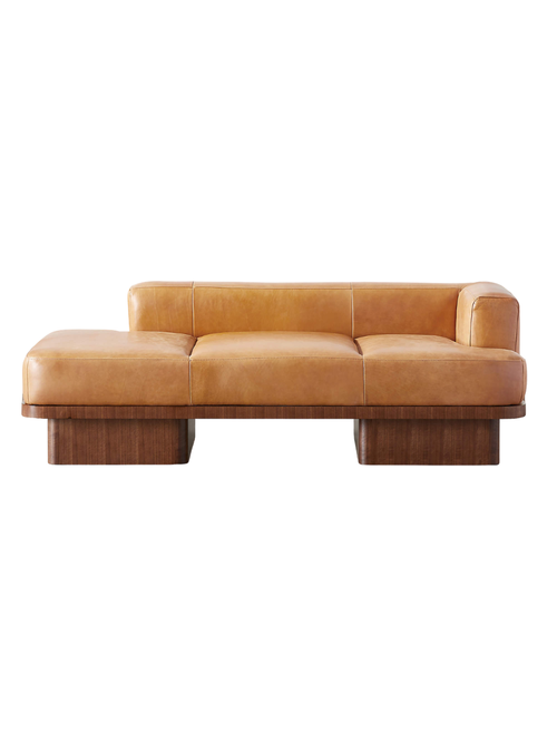 Serafin Brown Leather Daybed