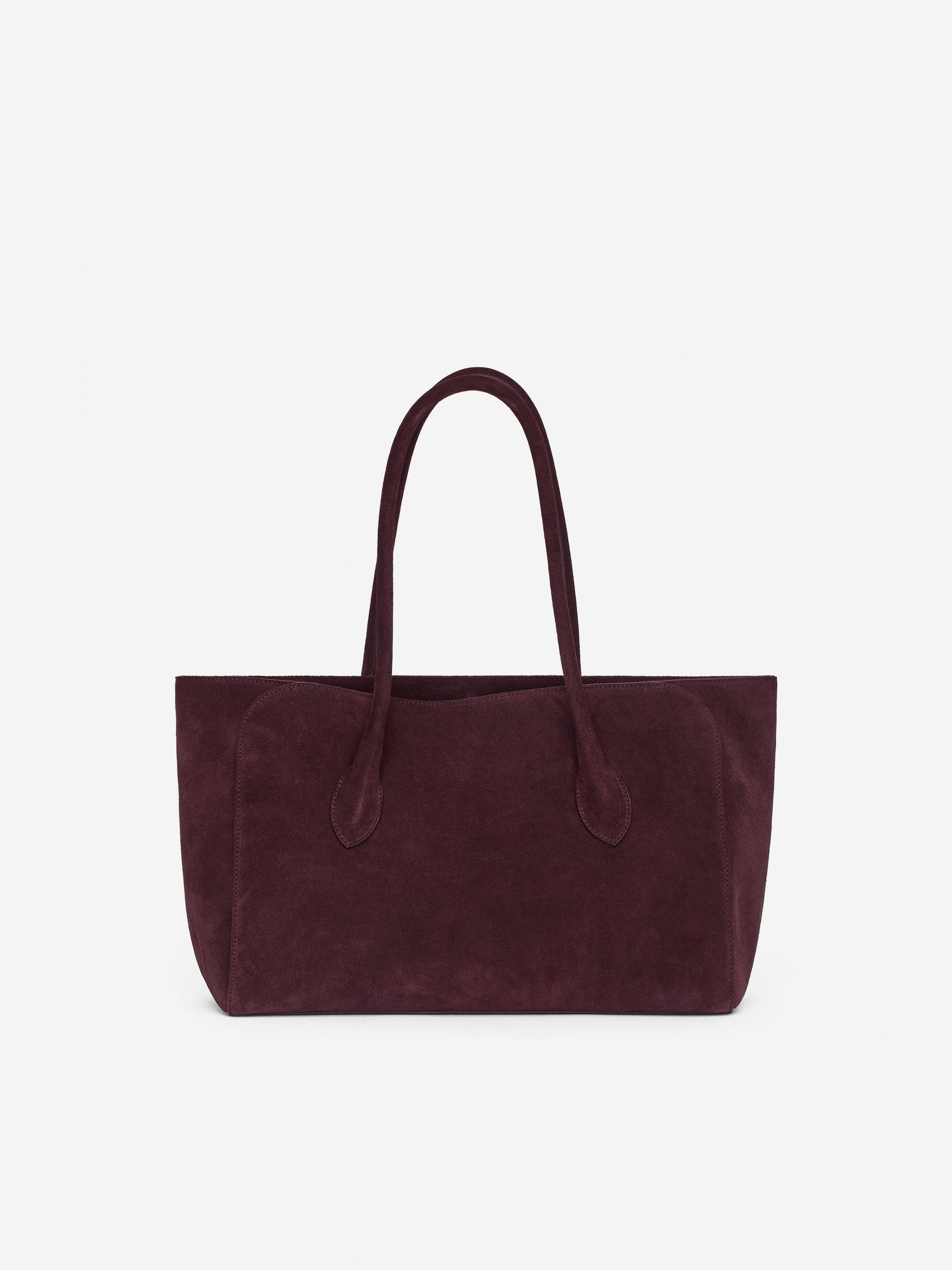 Slouchy Leather Tote &amp;ndash; Burgundy &amp;ndash; Women &amp;ndash; Arket Gb