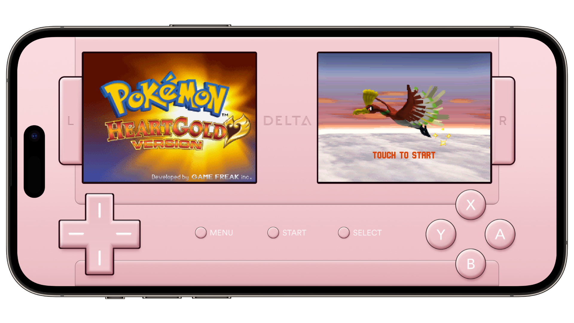 Pokemon Heart Gold running on Delta for iPhone