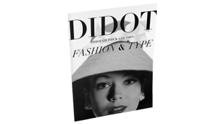 A photograph displaying the text Didot and the Didot font as an example Vogue cover.