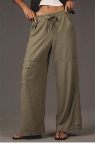 Pilcro Linen Beach Cargo Pants