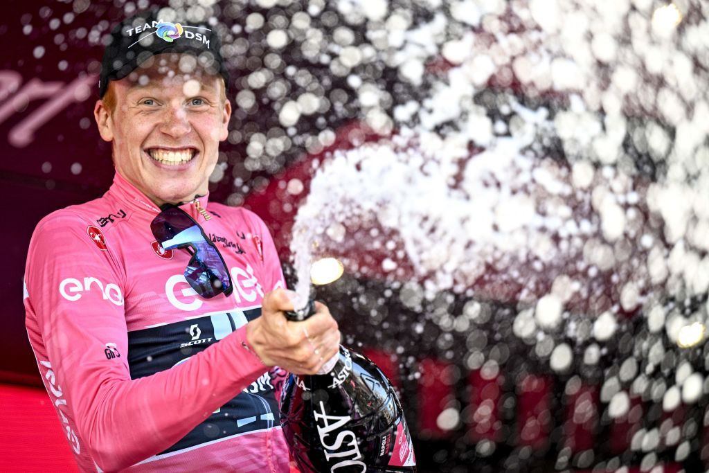 Norwegian Andreas Leknessund Team DSM wearing the pink jersey maglia rosa of leader in the overall ranking during stage six of the 2023 Giro DItalia cycling race from and to Napoli 162 km in Italy Thursday 11 May 2023 The 2023 Giro takes place from 06 to 28 May 2023 BELGA PHOTO JASPER JACOBS Photo by JASPER JACOBS BELGA MAG Belga via AFP Photo by JASPER JACOBSBELGA MAGAFP via Getty Images