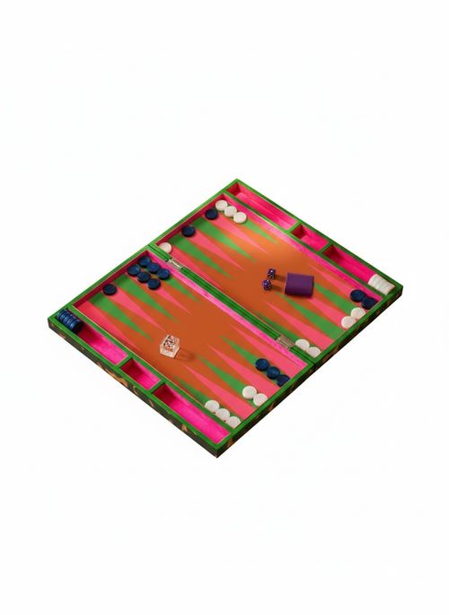 Tortoiseshell Lacquer Backgammon Set