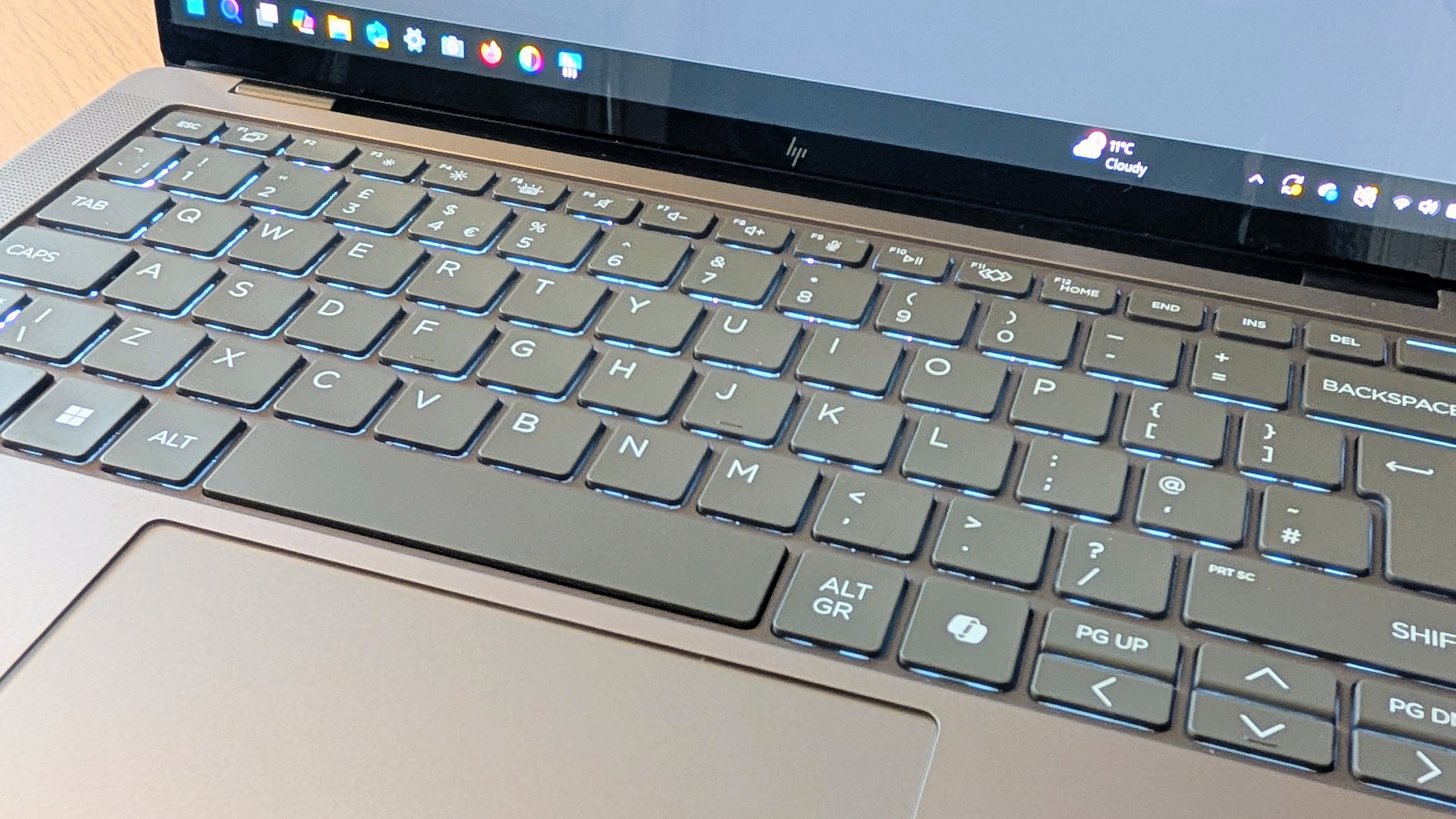 The HP ZBook G1a on a desk