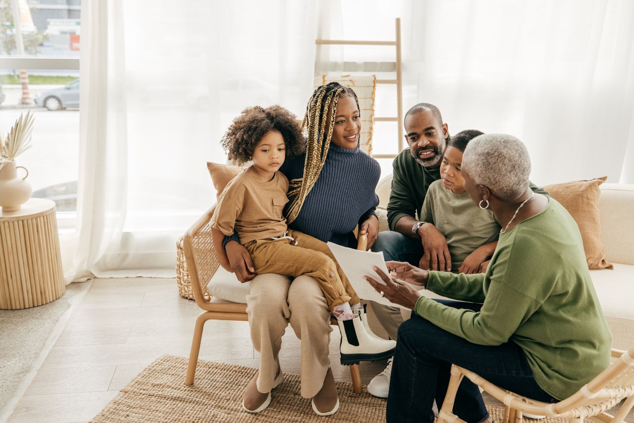 Three generations of a family 