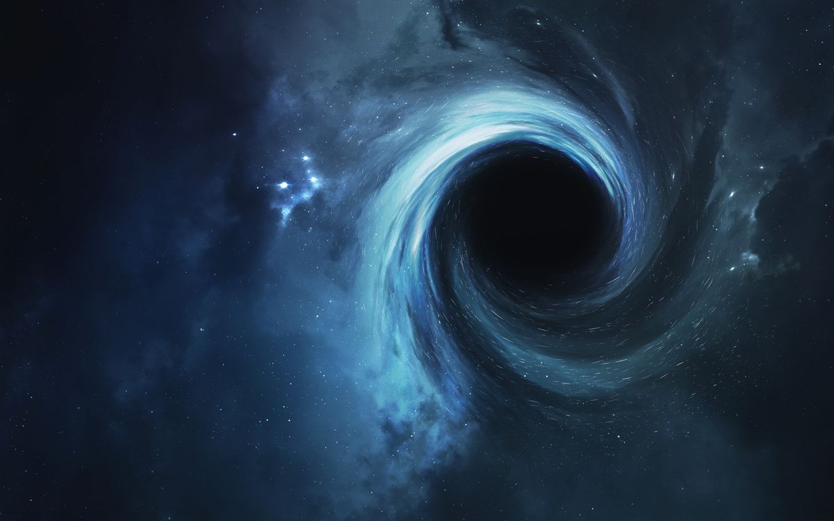 Artist&#039;s impression of a black hole.