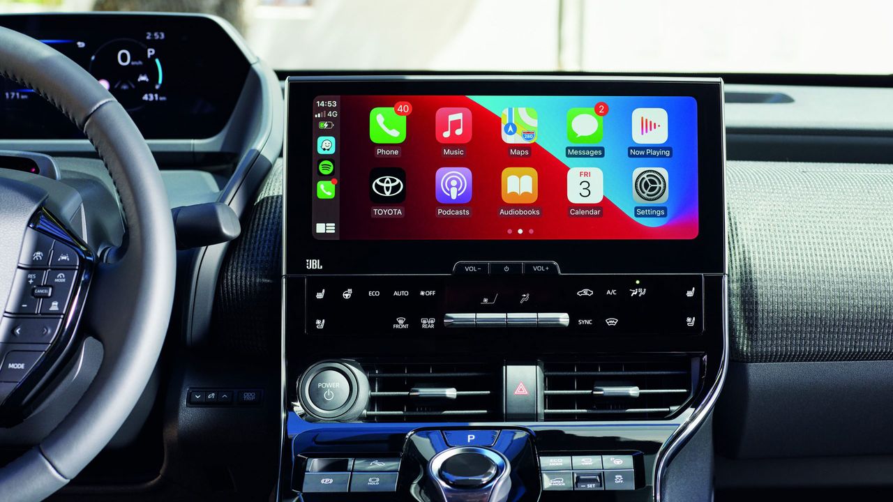 The central display in the Toyota bZ4X