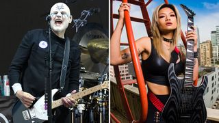 Billy Corgan performs live, Kiki Wong posed photoshoot with Jackson guitar