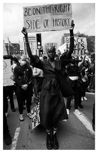 Black Lives Matter black and white image