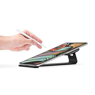 TwelveSouth iPad stand with an iPad on it
