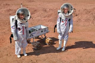 Kids in spacesuits