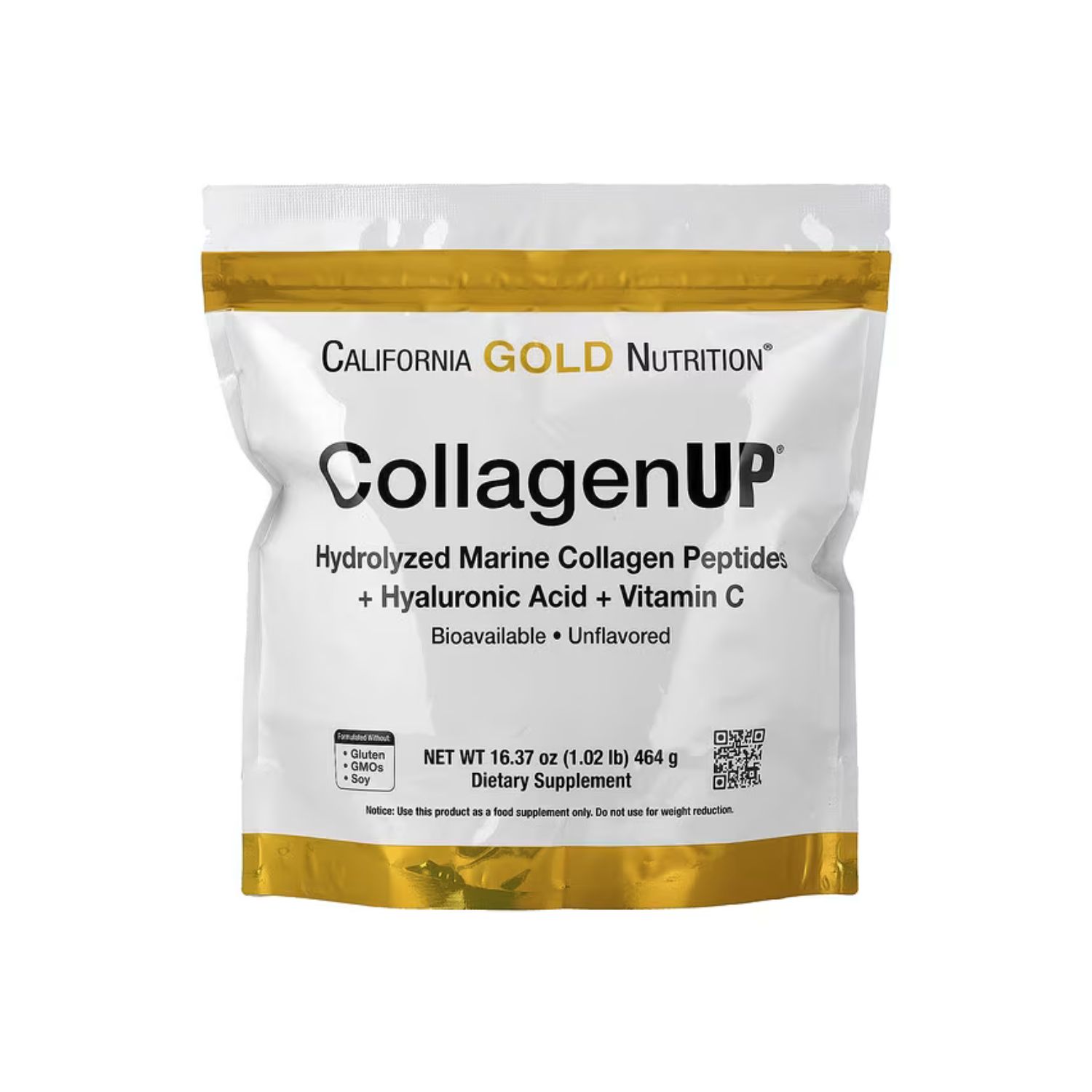 California Gold Nutrition CollagenUP&amp;reg; Hydrolysed Marine Collagen Peptides with Hyaluronic Acid and Vitamin C