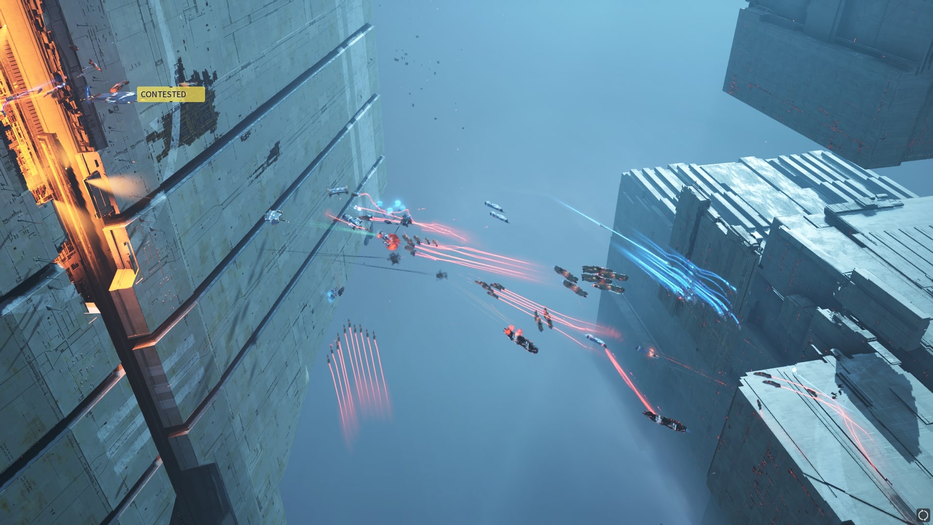 A screenshot showing various small space ships in Homeworld 3.