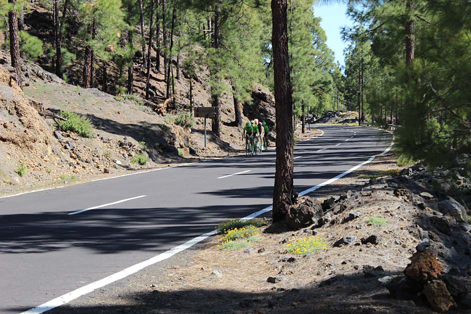 The riders had to roads all to themselves on their last training ride