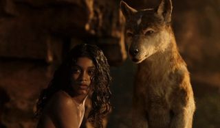 Mowgli: Legend of the Jungle Mowgli and Raksha have a conversation in the cave