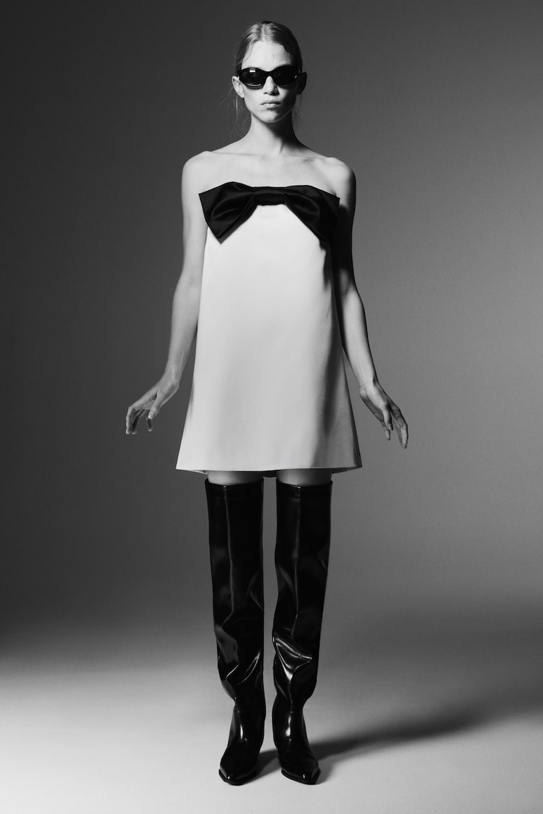 Bow-Front Bandeau Dress