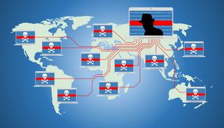 Map of Russian-originating bots connected together through a botnet