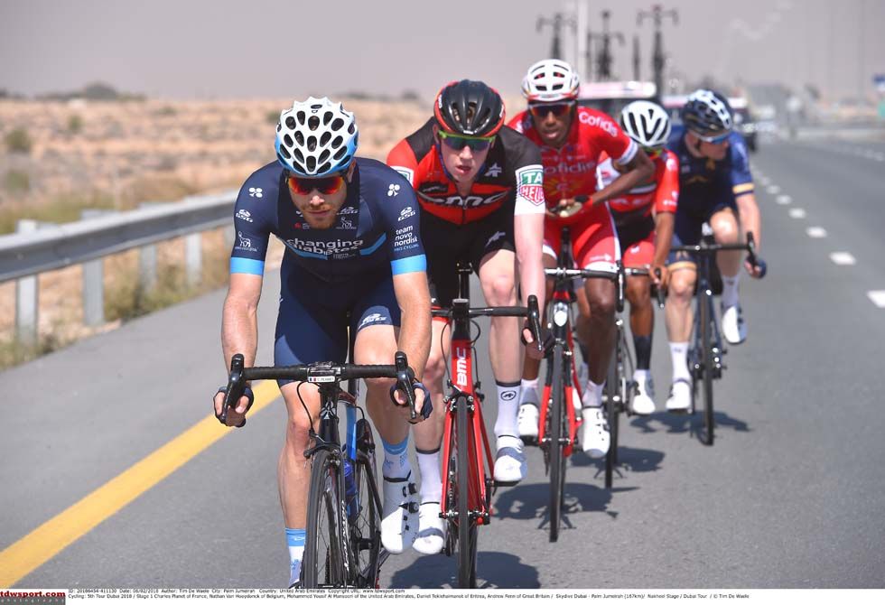 The main break on stage 1 of the Dubai Tour