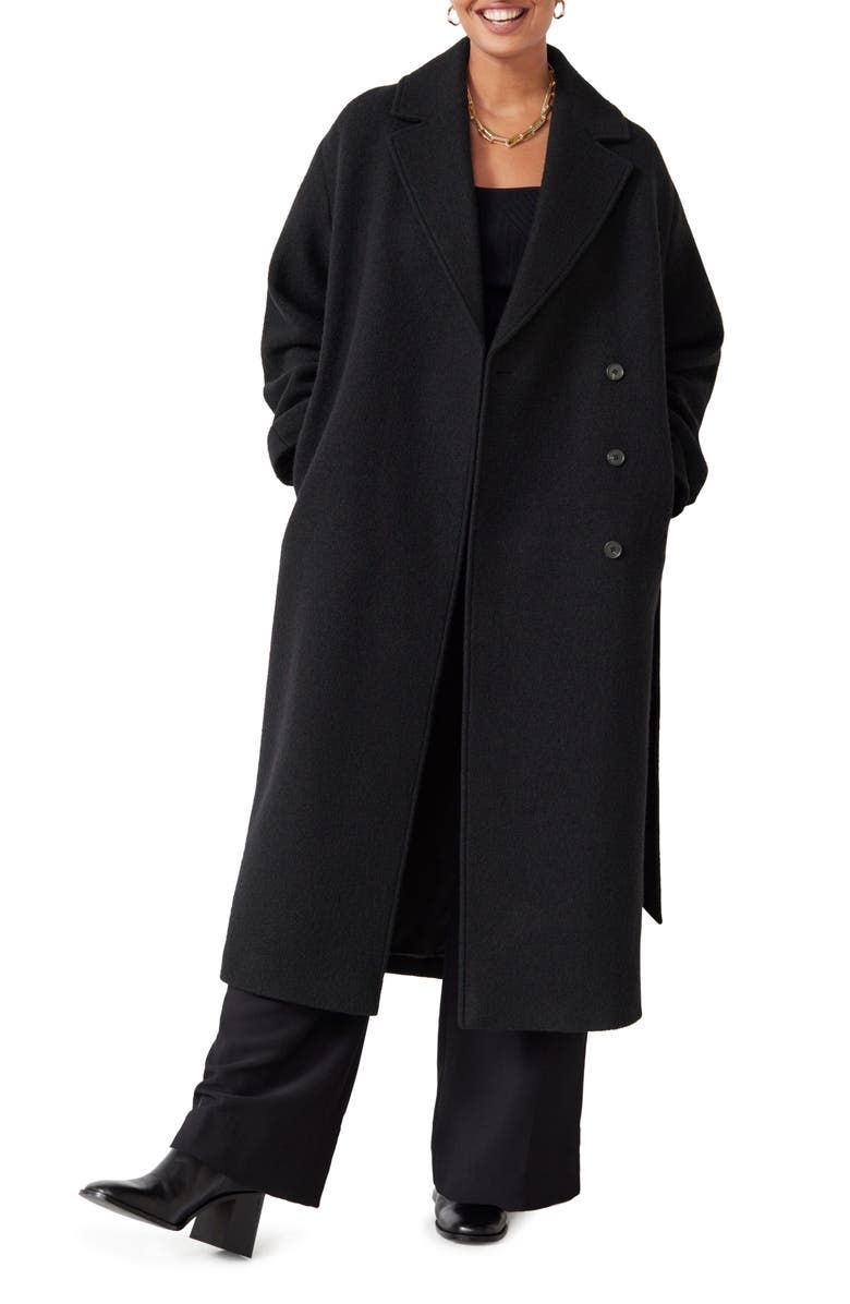 Belted Wool Wrap Coat
