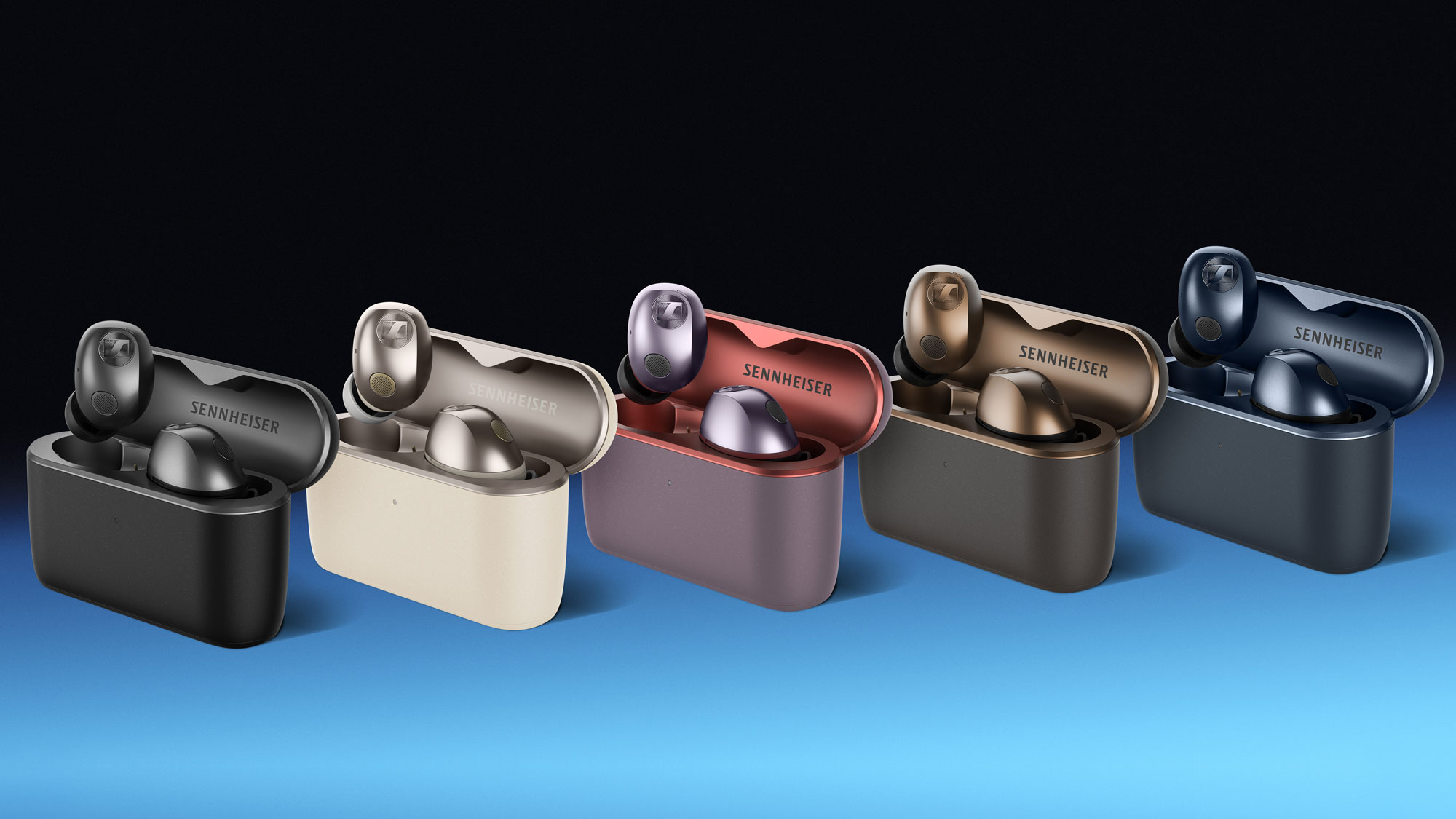 Full lineup of all five colours of Sennheiser Momentum True Wireless 5