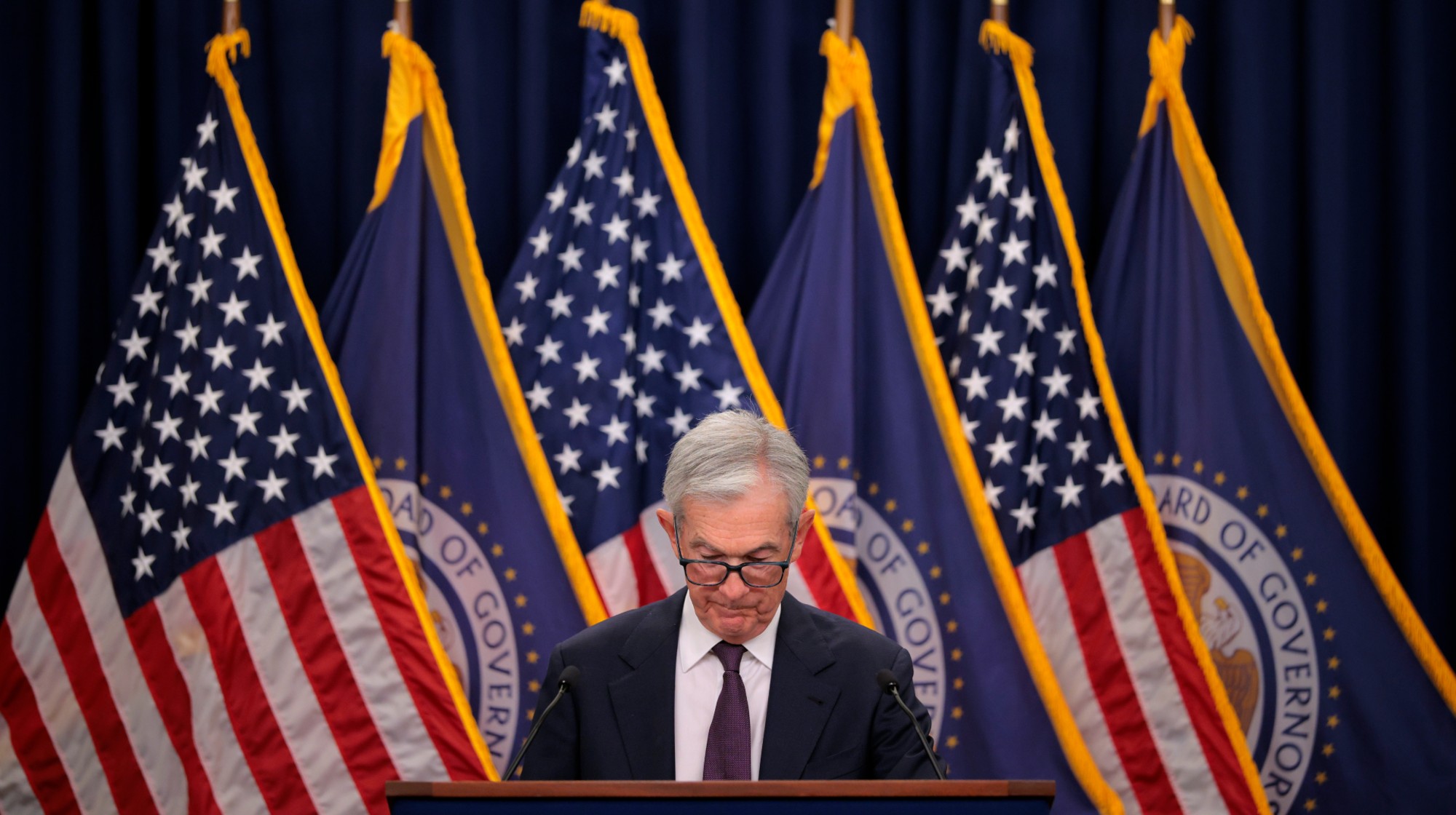 WASHINGTON, DC - SEPTEMBER 17: Federal Reserve Chair Jerome Powell holds a news conference following a two-day meeting of the Federal Open Market Committee at the Federal Reserve on September 17, 2025 in Washington, DC. In the face of a softening labor market, Powell announced a quarter-point cut to the federal funds rate, bringing rates down to a new range of 4 percent to 4.25 percent. 