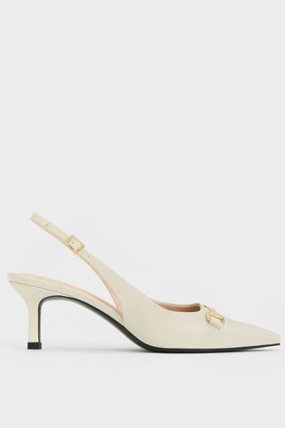 Charles & Keith Leslie Metallic-Accent Slingback Pumps