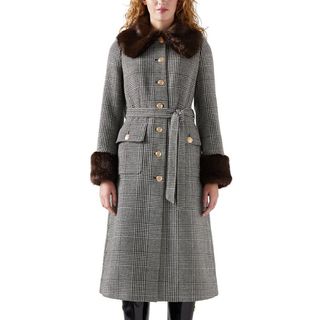 LK Bennett Lottie coat on model 