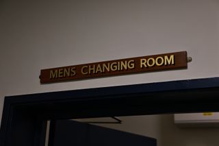 Mens changing room sign