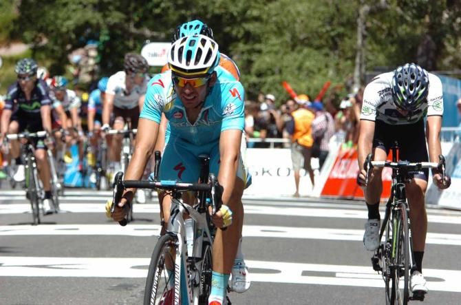 Simone Ponzi (Astana) crosses the line on stage 3 of the Tour Down Under.