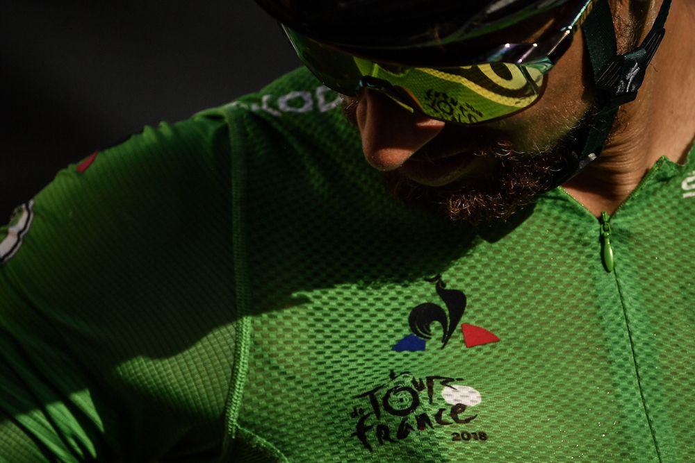 Peter Sagan in green at the Tour de France
