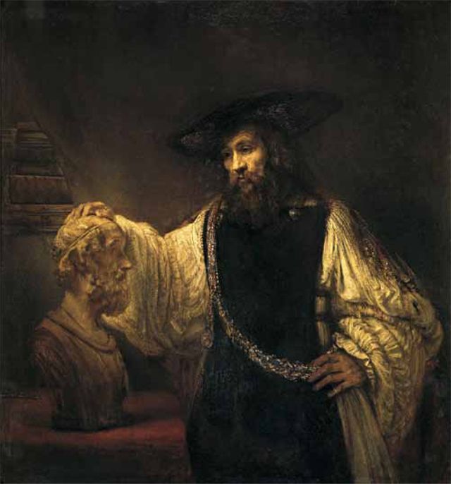 A. C. Grayling&#039;s favourite painting, Aristotle with a Bust of Homer by Rembrandt van Rijn.