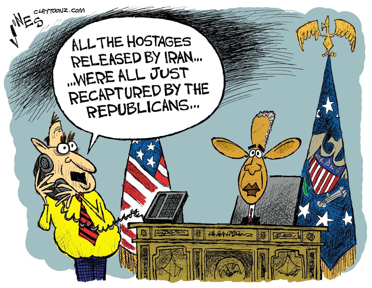 Political cartoon U.S. world Republicans Obama Iran