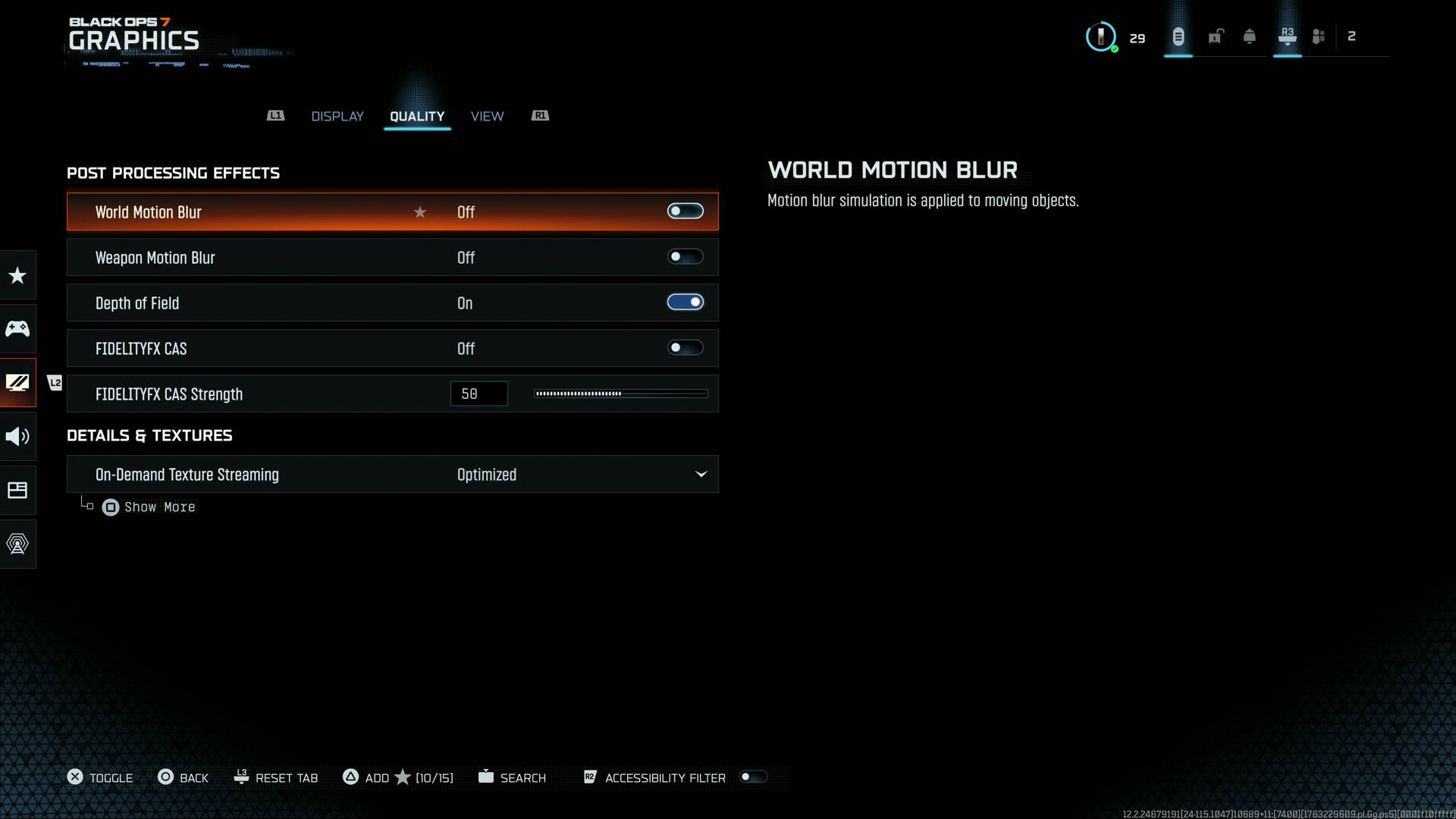 Call of Duty Black Ops 7 best settings graphics menu motion blur