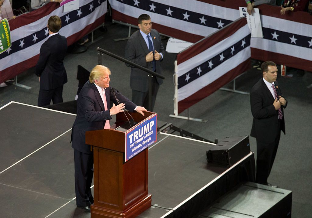 Donald Trump speaks at Vadosa State University in Georgia