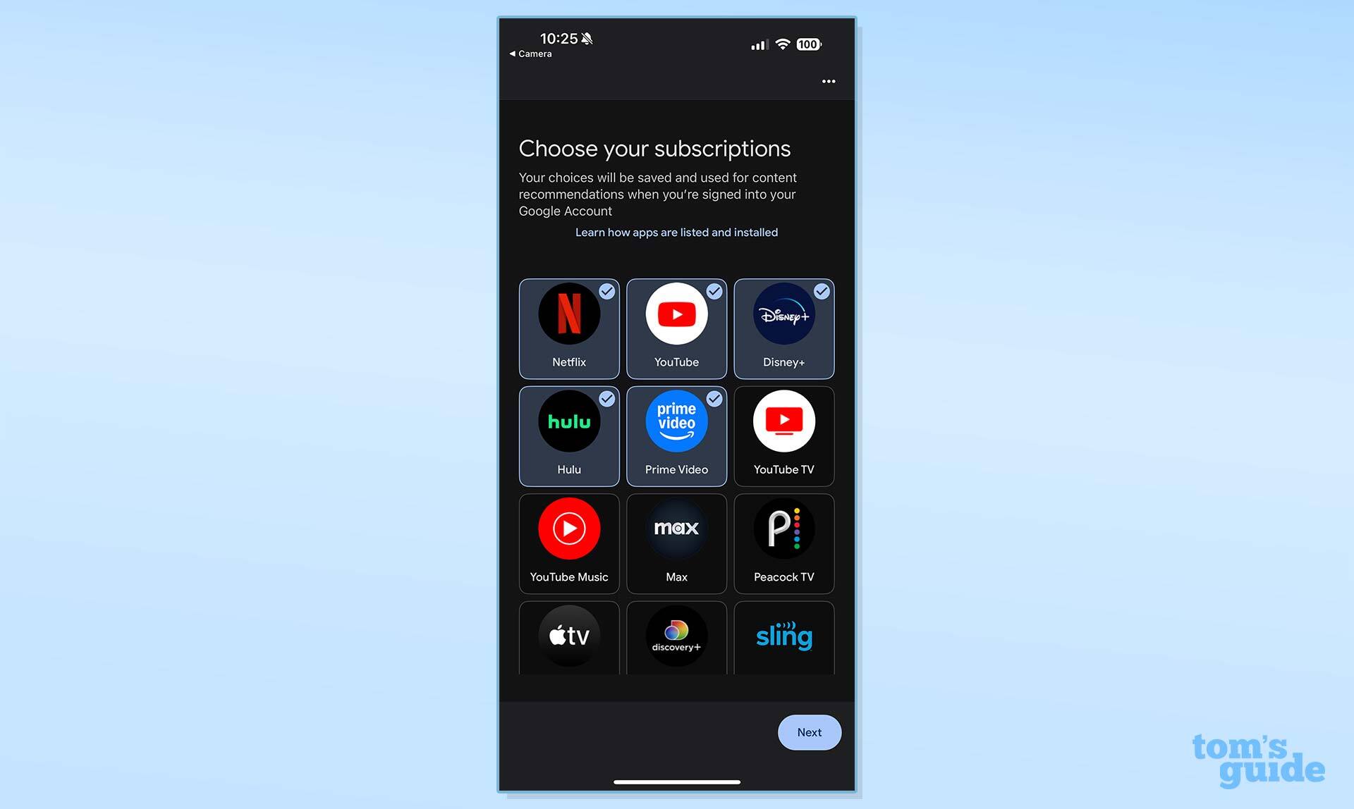 Google TV smartphone setup