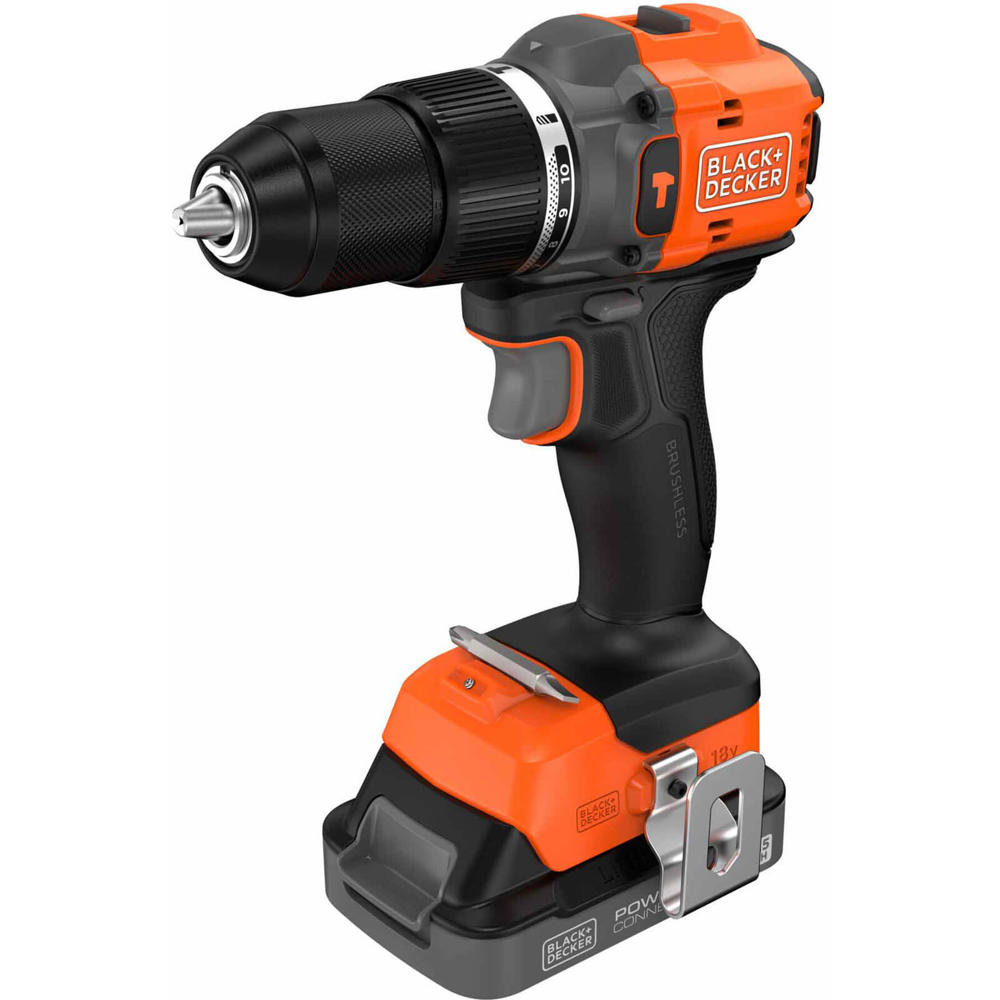Black and Decker Bld783 18v Cordless Brushless Combi Drill - 1 X 2.5ah Li-Ion, Charger, Case