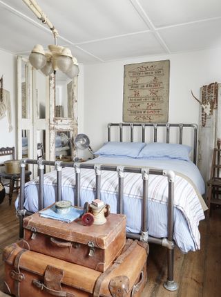 Bedroom mirrors made from reclaimed doors