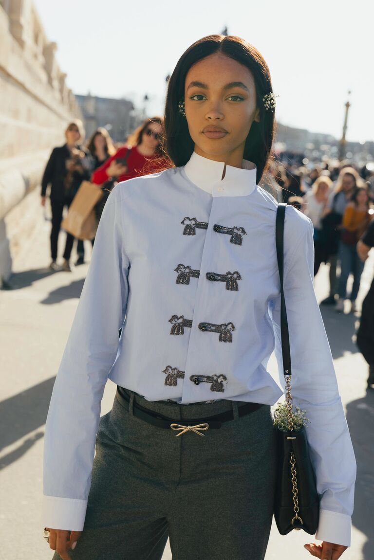 fashion insiders attend day 1 of paris fashion week wearing neutral outfits