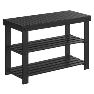 SONGMICS Shoe Rack Bench in black