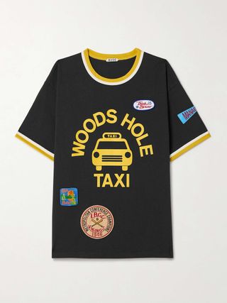 Discount Taxi Appliquéd Cotton-Jersey T-Shirt